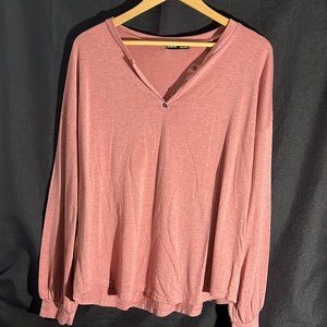 Salmon XL long sleeve blouse
